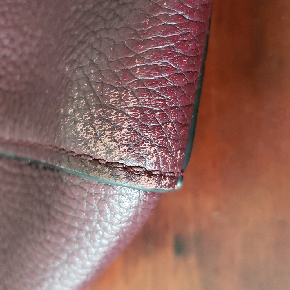 Coach Burgundy Oxblood Leather Tote Bag - Picture 12 of 14
